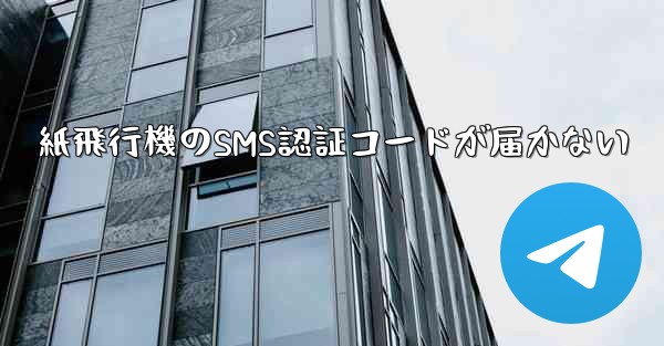 紙飛行機のSMS認証コードが届かない
