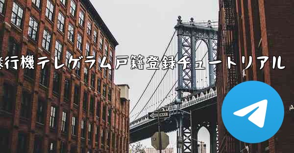 紙飛行機テレゲラム戸籍登録チュートリアル