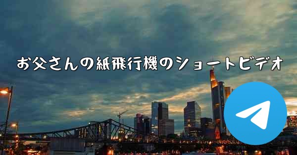 お父さんの紙飛行機のショートビデオ