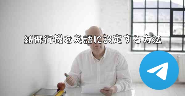 紙飛行機を英語に設定する方法