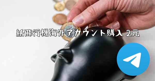 紙飛行機海外アカウント購入 2元