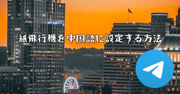 紙飛行機を中国語に設定する方法