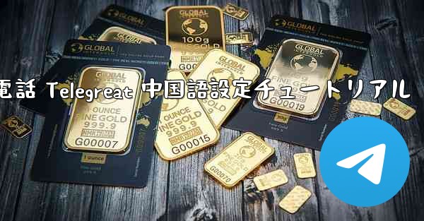 Apple 携帯電話 Telegreat 中国語設定チュートリアル