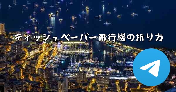 ティッシュペーパー飛行機の折り方