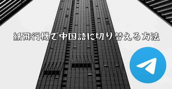 紙飛行機で中国語に切り替える方法