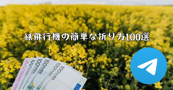 紙飛行機の簡単な折り方100選