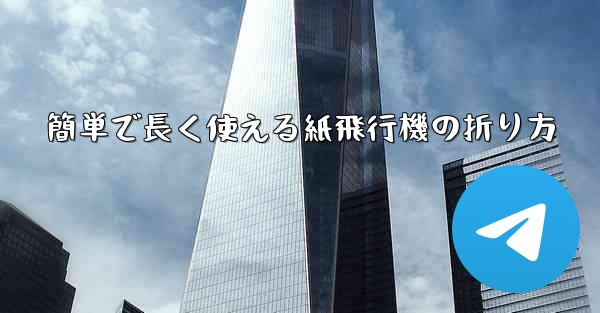 簡単で長く使える紙飛行機の折り方
