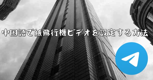 中国語で紙飛行機ビデオを設定する方法
