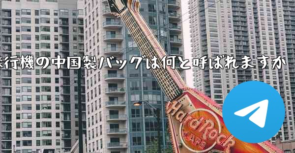 紙飛行機の中国製バッグは何と呼ばれますか