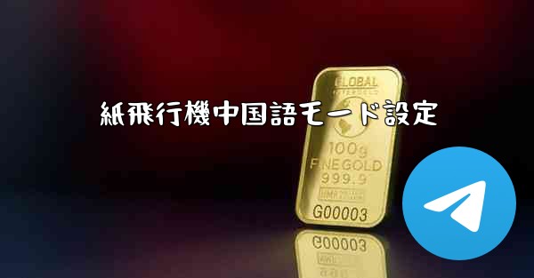 紙飛行機中国語モード設定