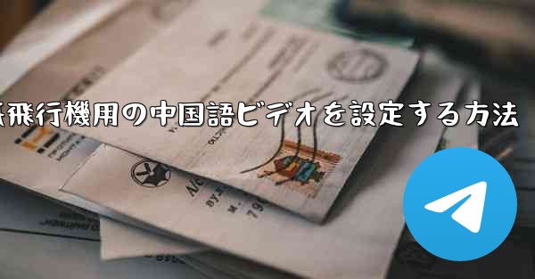 紙飛行機用の中国語ビデオを設定する方法