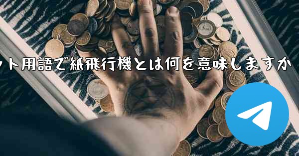 インターネット用語で紙飛行機とは何を意味しますか