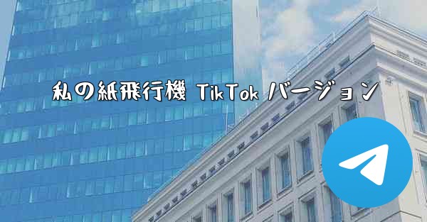 私の紙飛行機 TikTok バージョン