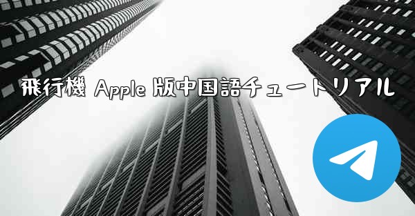 飛行機 Apple 版中国語チュートリアル