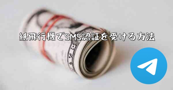 紙飛行機でSMS認証を受ける方法