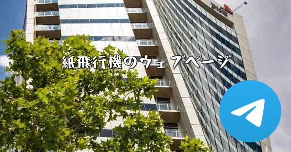 紙飛行機のウェブページ