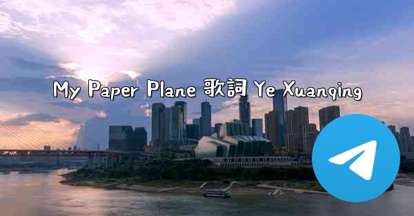 My Paper Plane 歌詞 Ye Xuanqing