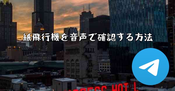 紙飛行機を音声で確認する方法