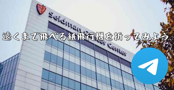 遠くまで飛べる紙飛行機を折ってみよう