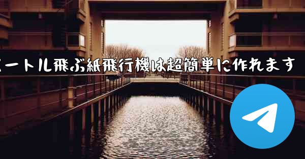 100メートル飛ぶ紙飛行機は超簡単に作れます