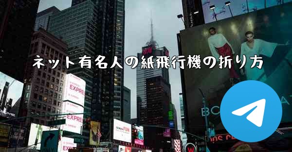 ネット有名人の紙飛行機の折り方