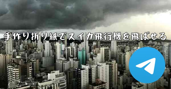手作り折り紙でスイカ飛行機を飛ばせる