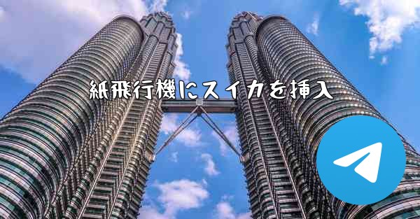 紙飛行機にスイカを挿入