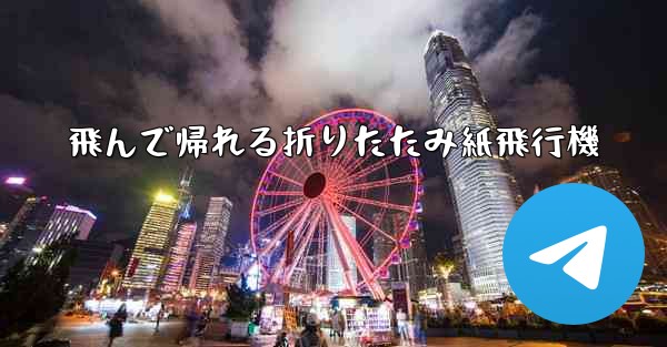 飛んで帰れる折りたたみ紙飛行機