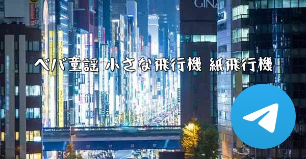 ベバ童謡 小さな飛行機 紙飛行機