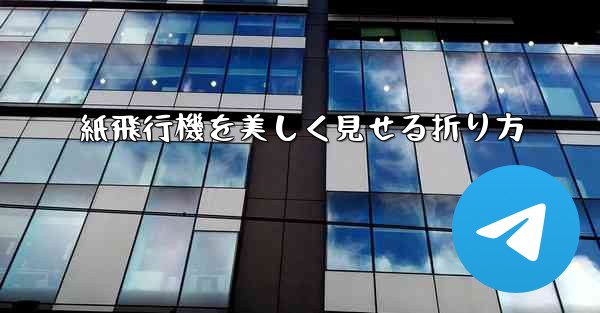 紙飛行機を美しく見せる折り方