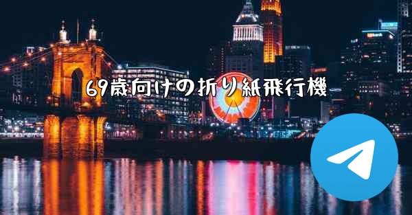 69歳向けの折り紙飛行機