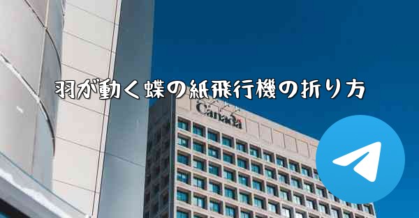 羽が動く蝶の紙飛行機の折り方