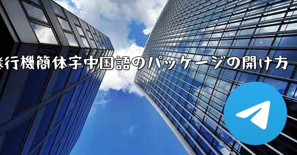 紙飛行機簡体字中国語のパッケージの開け方