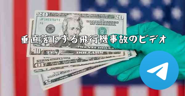 垂直落下する飛行機事故のビデオ