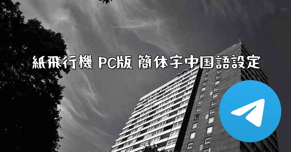 紙飛行機 PC版 簡体字中国語設定