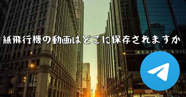 紙飛行機の動画はどこに保存されますか
