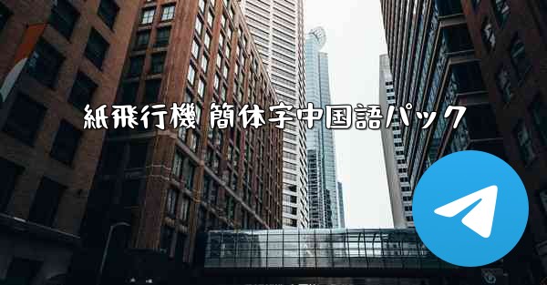 紙飛行機 簡体字中国語パック
