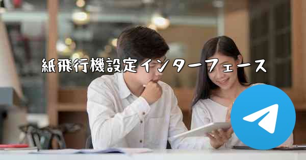 紙飛行機設定インターフェース