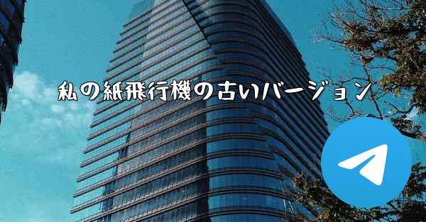 私の紙飛行機の古いバージョン