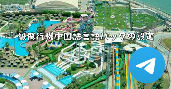 紙飛行機中国語言語パックの設定