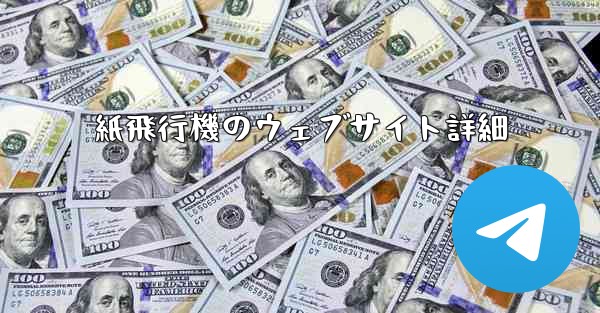 紙飛行機のウェブサイト詳細