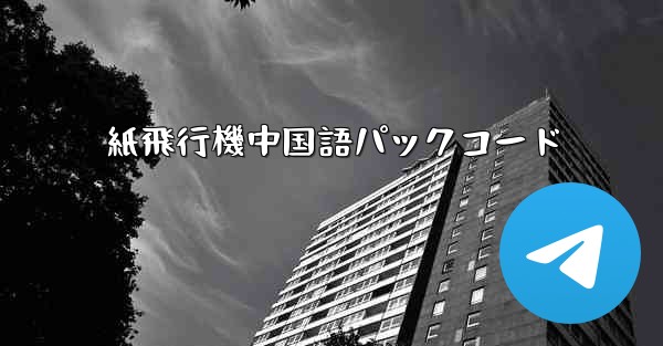 紙飛行機中国語パックコード