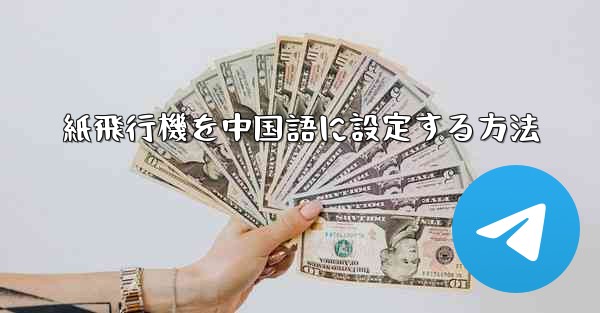 紙飛行機を中国語に設定する方法