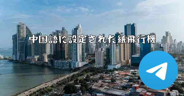 中国語に設定された紙飛行機