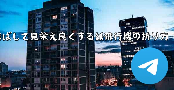一番遠くまで飛ばして見栄え良くする紙飛行機の折り方