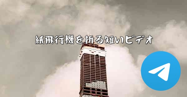 紙飛行機を折る短いビデオ