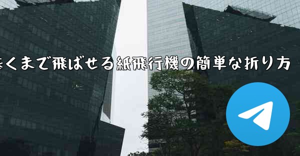 一番遠くまで飛ばせる紙飛行機の簡単な折り方