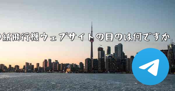 海外の紙飛行機ウェブサイトの目のは何ですか