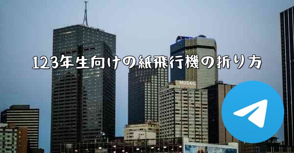 123年生向けの紙飛行機の折り方