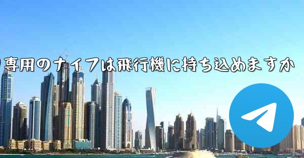 麺切り専用のナイフは飛行機に持ち込めますか